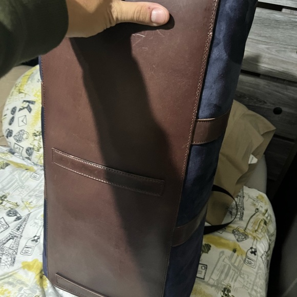 Polo Ralph Lauren suede leather duffle weekender - Picture 3 of 6